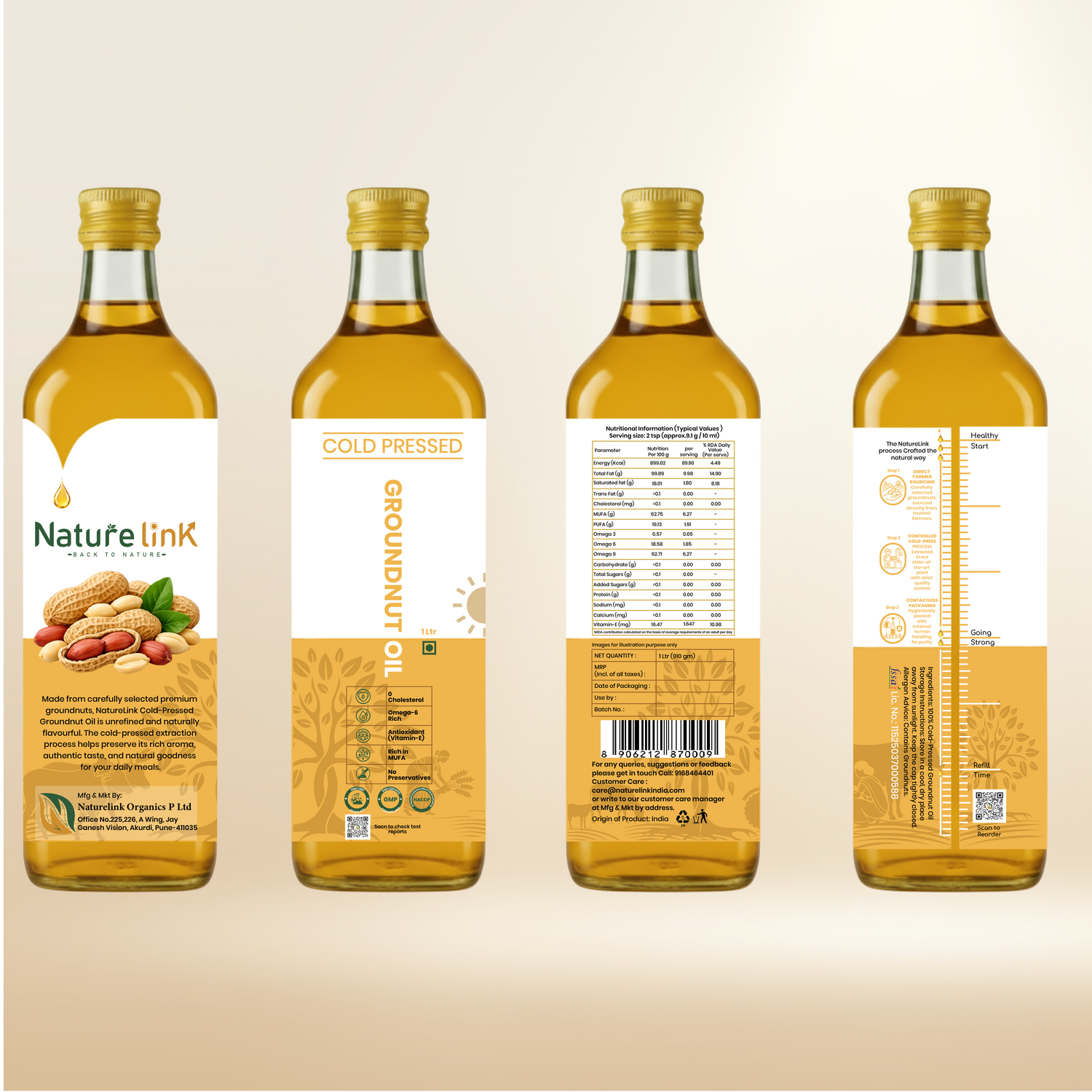 Cold Pressed Groundnut Oil