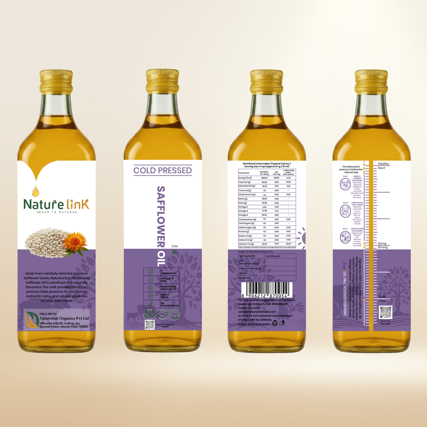 Cold Pressed Safflower Oil