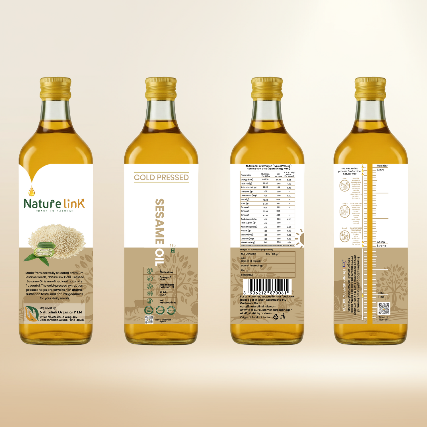 Cold Pressed Sesame (Til) Oil